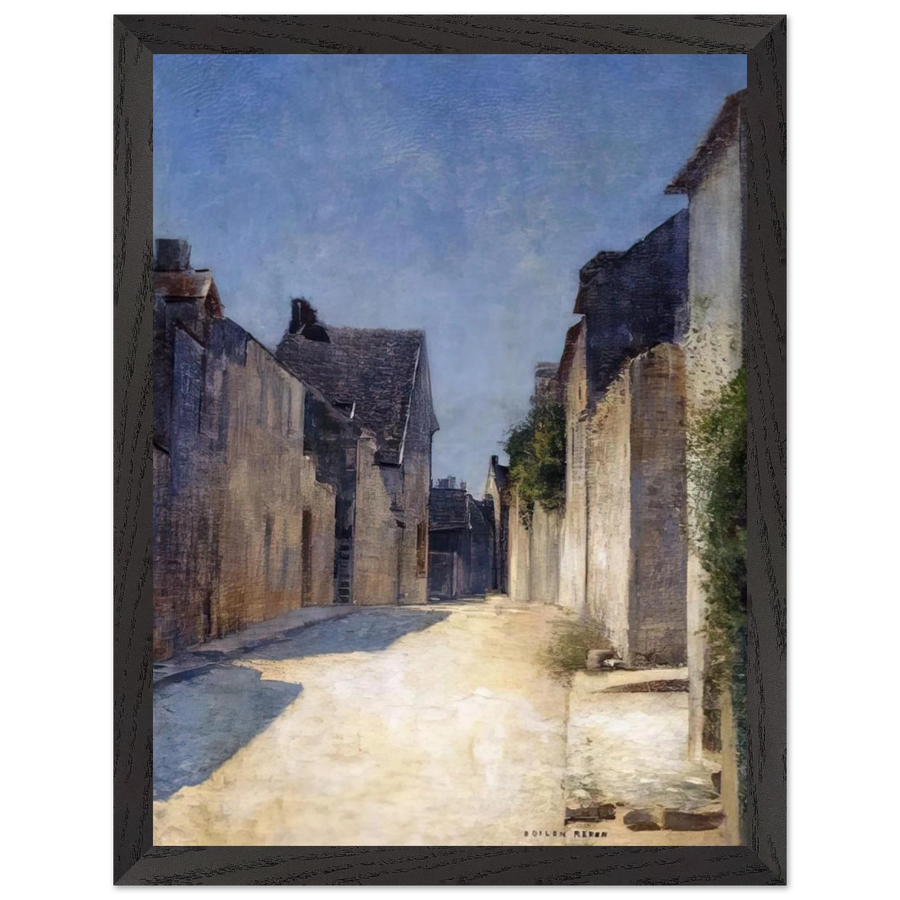 STREET IN SAMOIS 1888 by Odilon Redon — Framed art print at Zephyeer