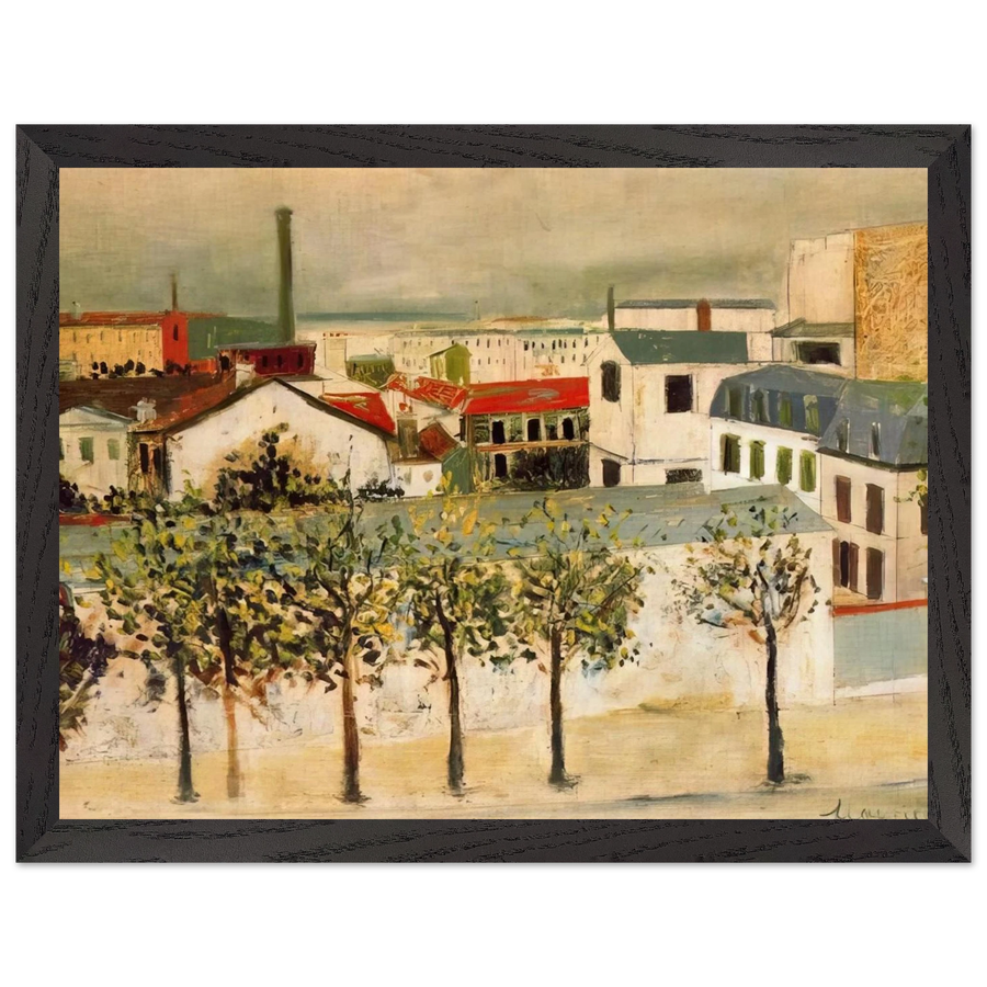 PARIS SUBURBS by Maurice Utrillo — Framed art print at Zephyeer