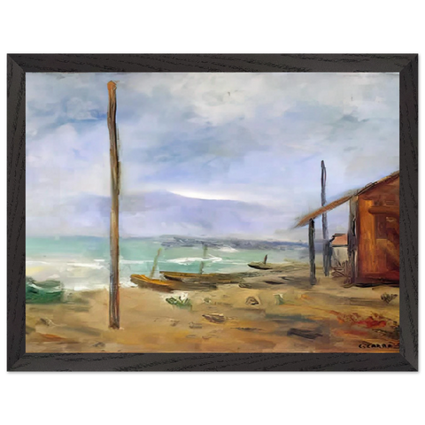 PIOGGIA AL MARE 1929 by Carlo Carra — Framed art print at Zephyeer