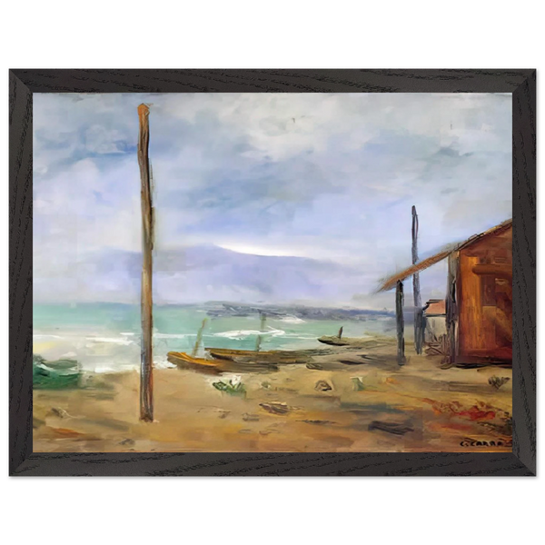 PIOGGIA AL MARE 1929 by Carlo Carra — Framed art print at Zephyeer