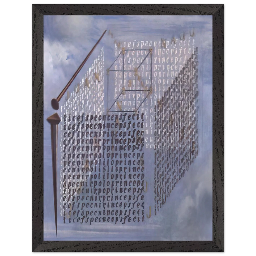 A PROPOS OF THE TREATISE ON CUBIC FORM BY JUAN DE HERRERA by Salvador Dali — Framed art print at Zephyeer