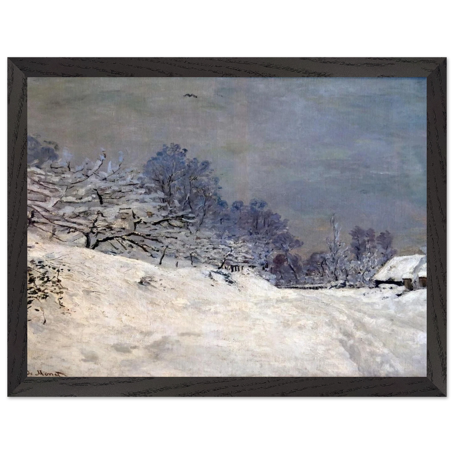 The Road in front of Saint-Simeon Farm in Winter by Claude Monet — Framed art print at Zephyeer