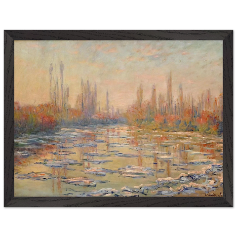Floating Ice on the Seine 02 by Claude Monet — Framed art print at Zephyeer