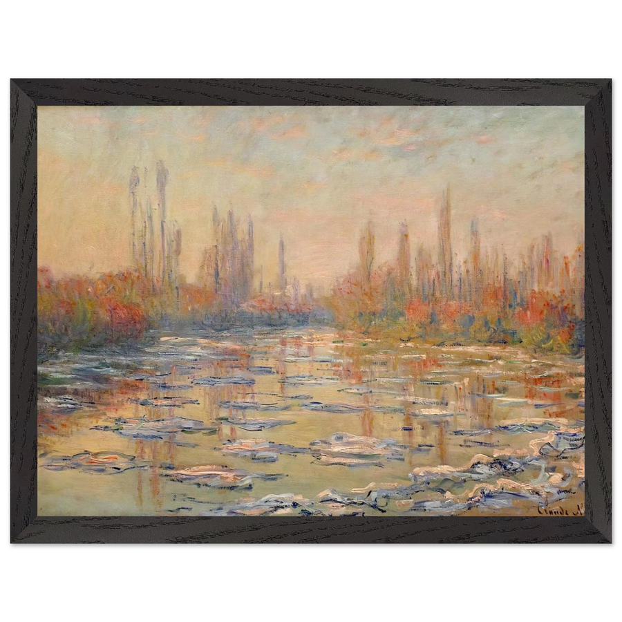 Floating Ice on the Seine 02 by Claude Monet — Framed art print at Zephyeer