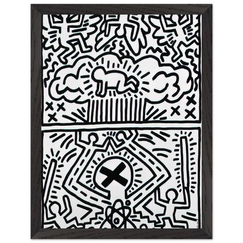 ANTI NUCLEAR RALLY 1982 by Keith Haring — Framed art print at Zephyeer