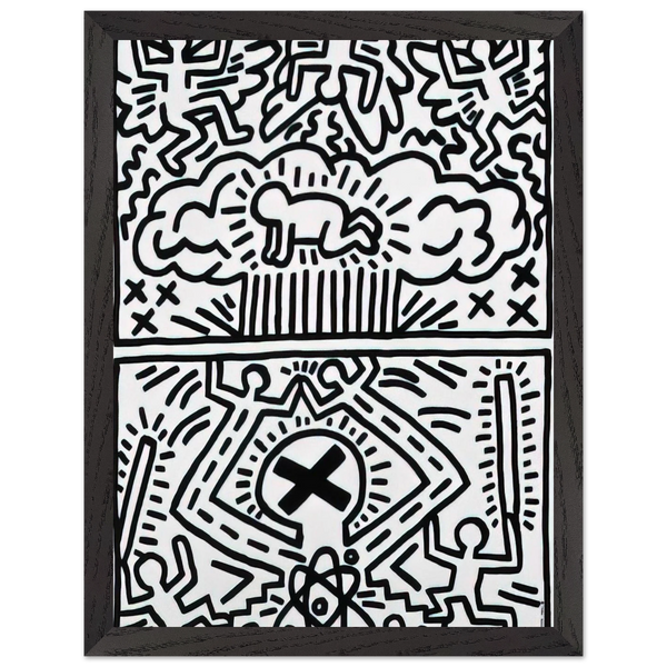 ANTI NUCLEAR RALLY 1982 by Keith Haring — Framed art print at Zephyeer