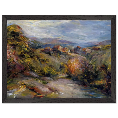 The Hills of Cagnes by Pierre-Auguste Renoir — Framed art print at Zephyeer
