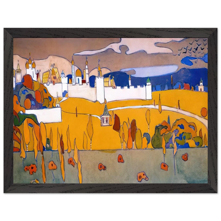 WALLED CITY IN AUTUMN LANDSCAPE 1902 by Wassily Kandinsky — Framed art print at Zephyeer
