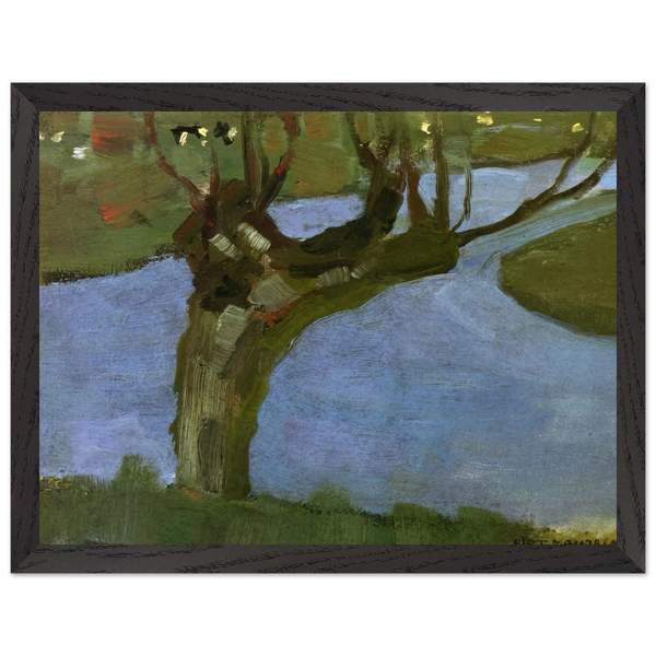 Irrigation Ditch with Mature Willow by Piet Mondrian — Framed art print at Zephyeer