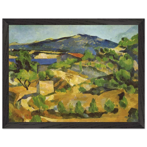 Mountains in Provence. L'Estaque by Paul Cézanne — Framed art print at Zephyeer