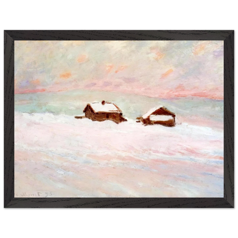 Houses in the Snow, Norway by Claude Monet — Framed art print at Zephyeer