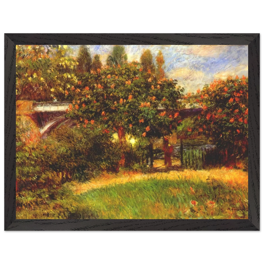 Railway Bridge at Chatou by Pierre-Auguste Renoir — Framed art print at Zephyeer