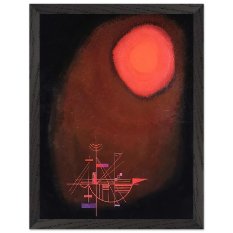 RED SUN AND SHIP by Wassily Kandinsky — Framed art print at Zephyeer