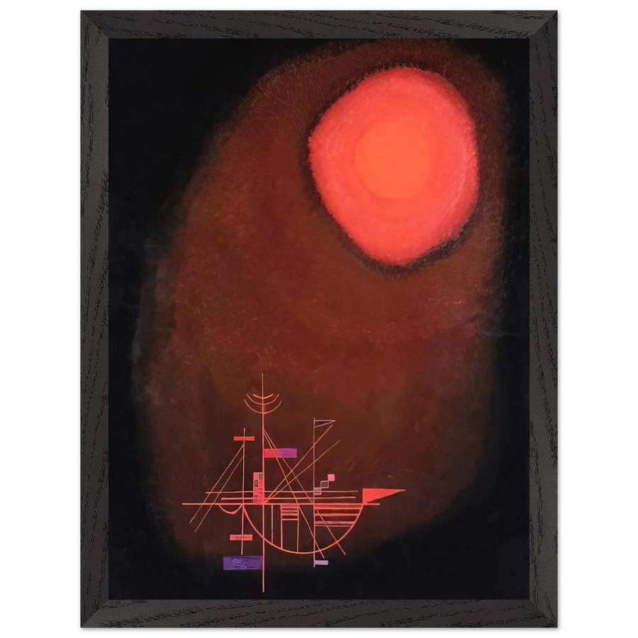 RED SUN AND SHIP by Wassily Kandinsky — Framed art print at Zephyeer