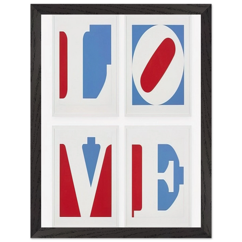 Four Panel Love by Robert Indiana — Framed art print at Zephyeer