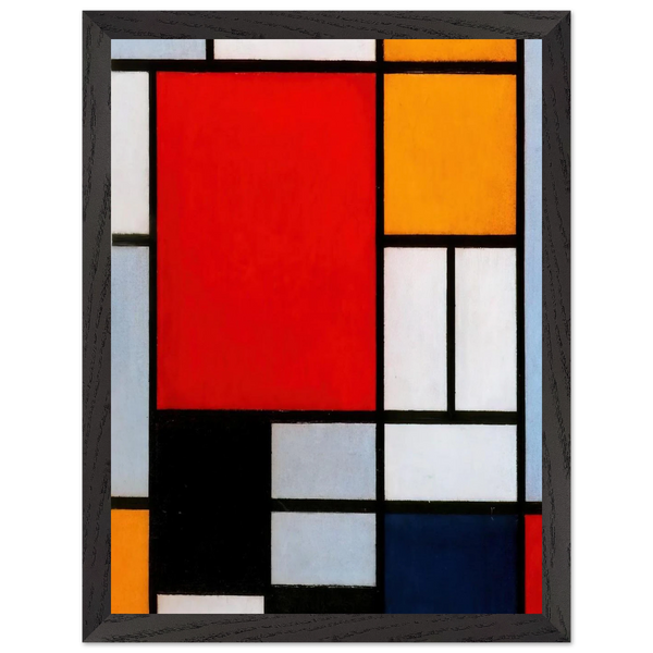 Composition with Large Red Plane, Yellow, Black, Gray and Blue by Piet Mondrian — Framed art print at Zephyeer