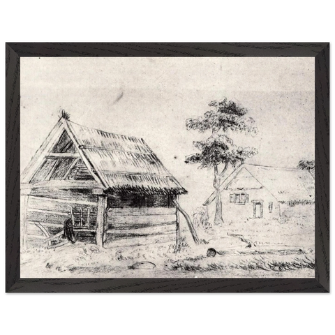 Barn and Farmhouse by Vincent van Gogh — Framed art print at Zephyeer
