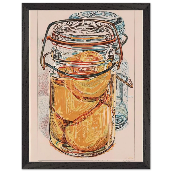 PRESERVED PEACHES 1975 by Janet Fish — Framed art print at Zephyeer