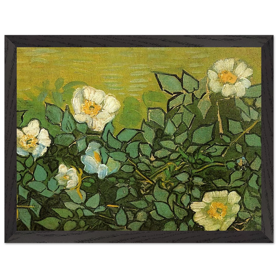 Wild Roses by Vincent van Gogh — Framed art print at Zephyeer