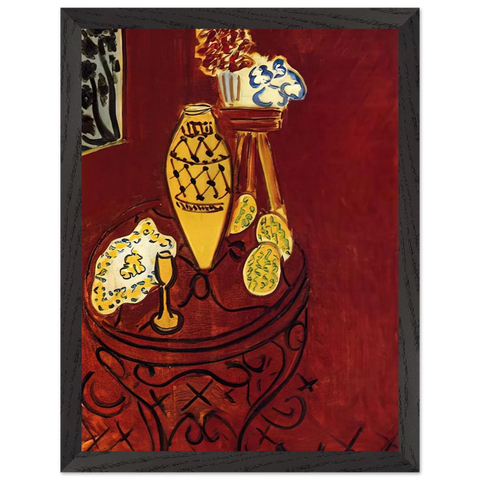 INTERIOR IN VENETIAN RED 1946 by Henri Matisse — Framed art print at Zephyeer