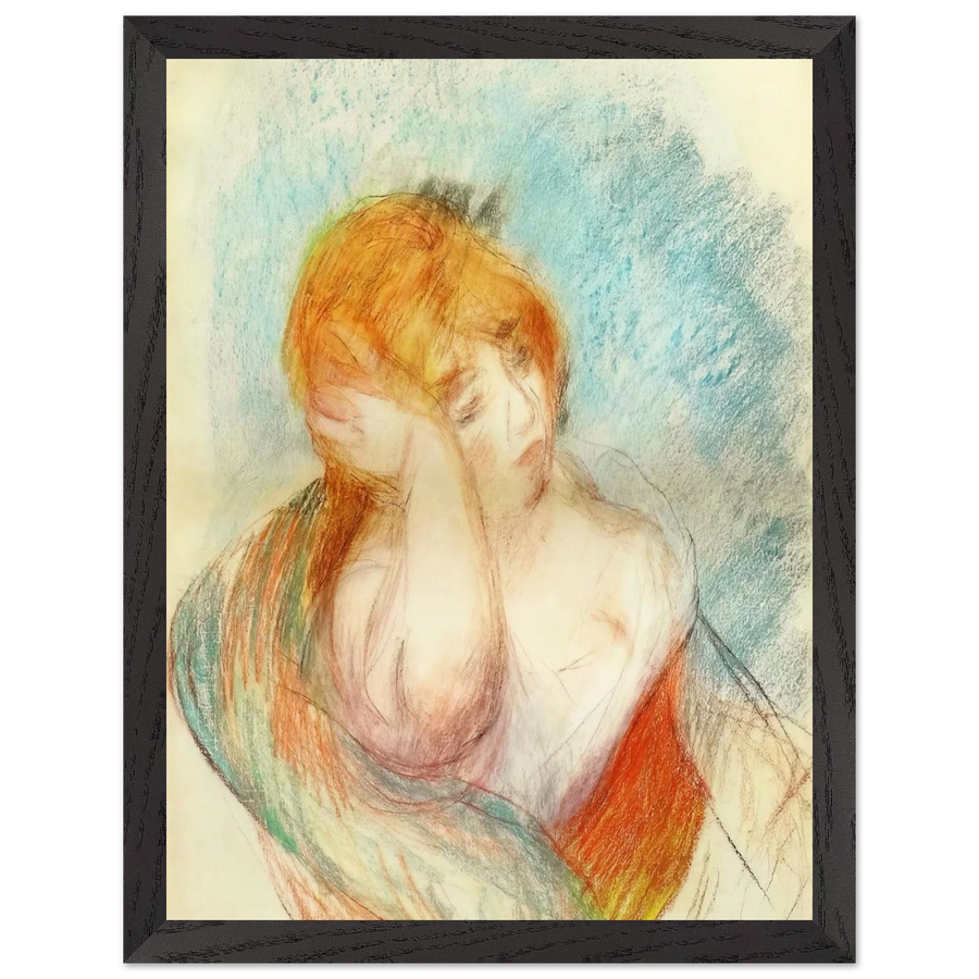 Seated Woman by Pierre-Auguste Renoir — Framed art print at Zephyeer