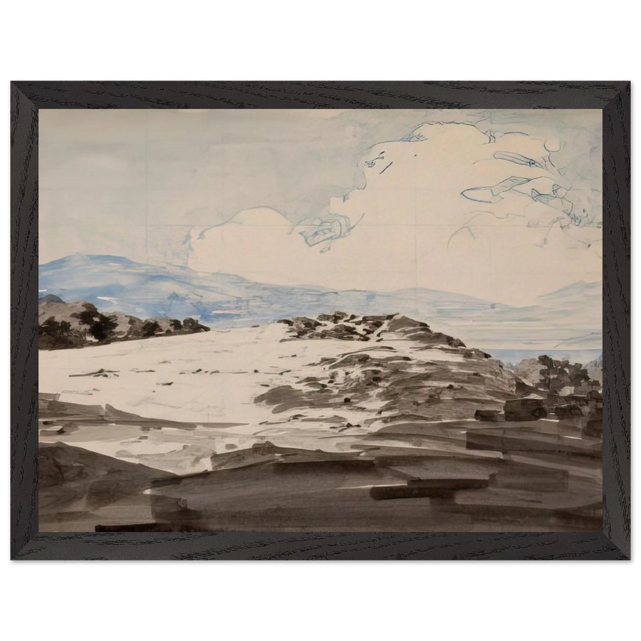 Sheep Pasture, Cornish, New Hampshire by Maxfield Parrish — Framed art print at Zephyeer