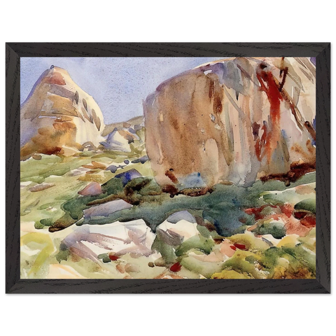 The Simplon. Large Rocks by John Singer Sargent — Framed art print at Zephyeer