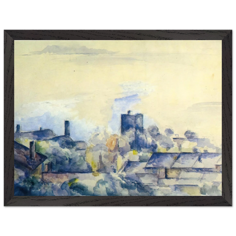 Roofs in L'Estaque by Paul Cézanne — Framed art print at Zephyeer