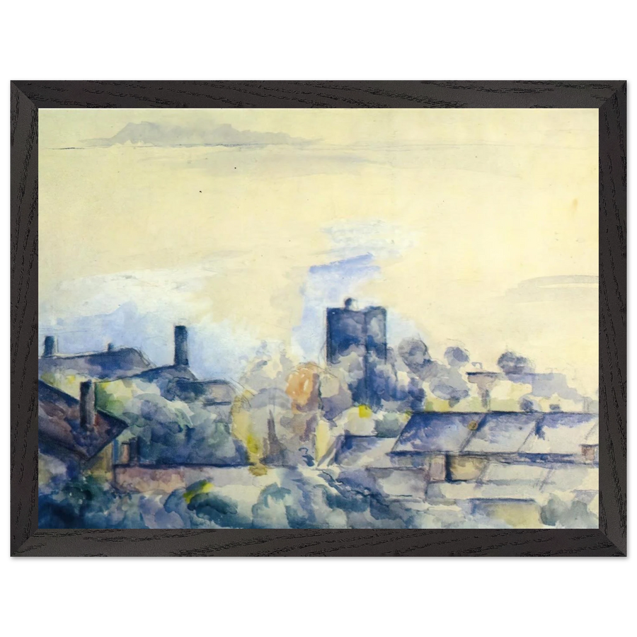 Roofs in L'Estaque by Paul Cézanne — Framed art print at Zephyeer
