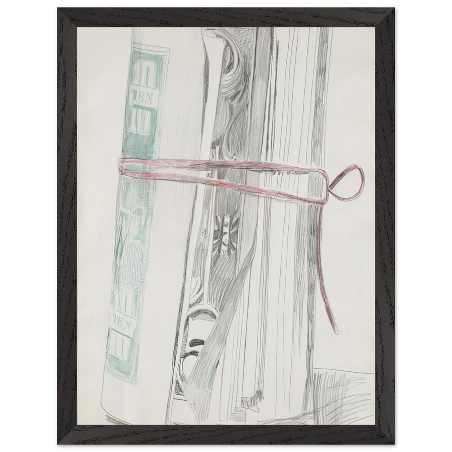 Roll of Bills by Andy Warhol — Framed art print at Zephyeer