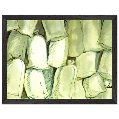 SET DESIGN FOR THE BALLET LOS SACOS DEL MOLINERO 3 by Salvador Dali — Framed art print at Zephyeer