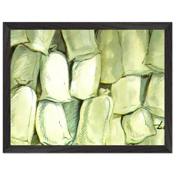 SET DESIGN FOR THE BALLET LOS SACOS DEL MOLINERO 3 by Salvador Dali — Framed art print at Zephyeer
