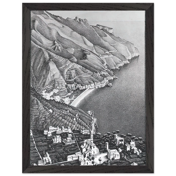 RAVELLO AND THE COAST OF AMALFI by MC Escher — Framed art print at Zephyeer
