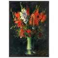 VASE OF GLADIOLAS by Gustave Caillebotte — Framed art print at Zephyeer