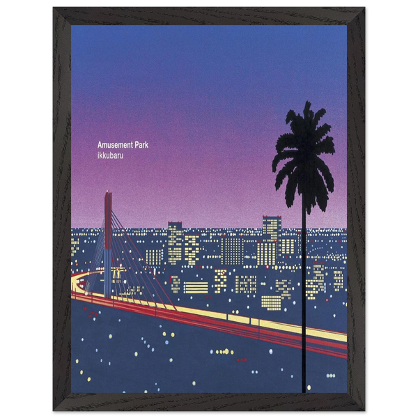 Ikkubaru Amusement City by Hiroshi Nagai — Framed art print at Zephyeer