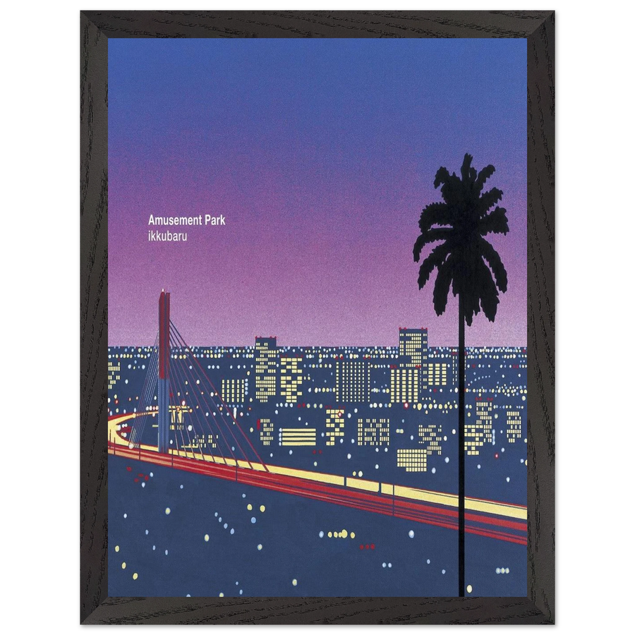 Ikkubaru Amusement City by Hiroshi Nagai — Framed art print at Zephyeer