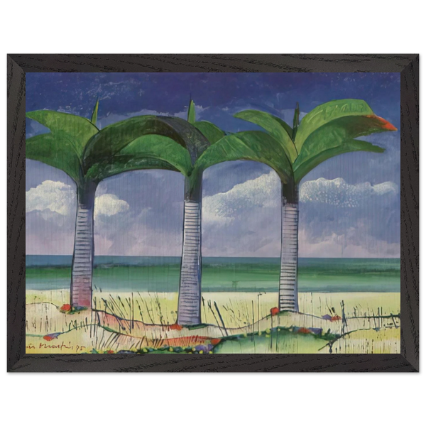 Praia com Três Coqueiros - 1995 by Aldemir Martins — Framed art print at Zephyeer