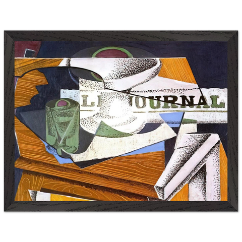 FRUIT BOWL BOOK AND NEWSPAPER by Juan Gris — Framed art print at Zephyeer