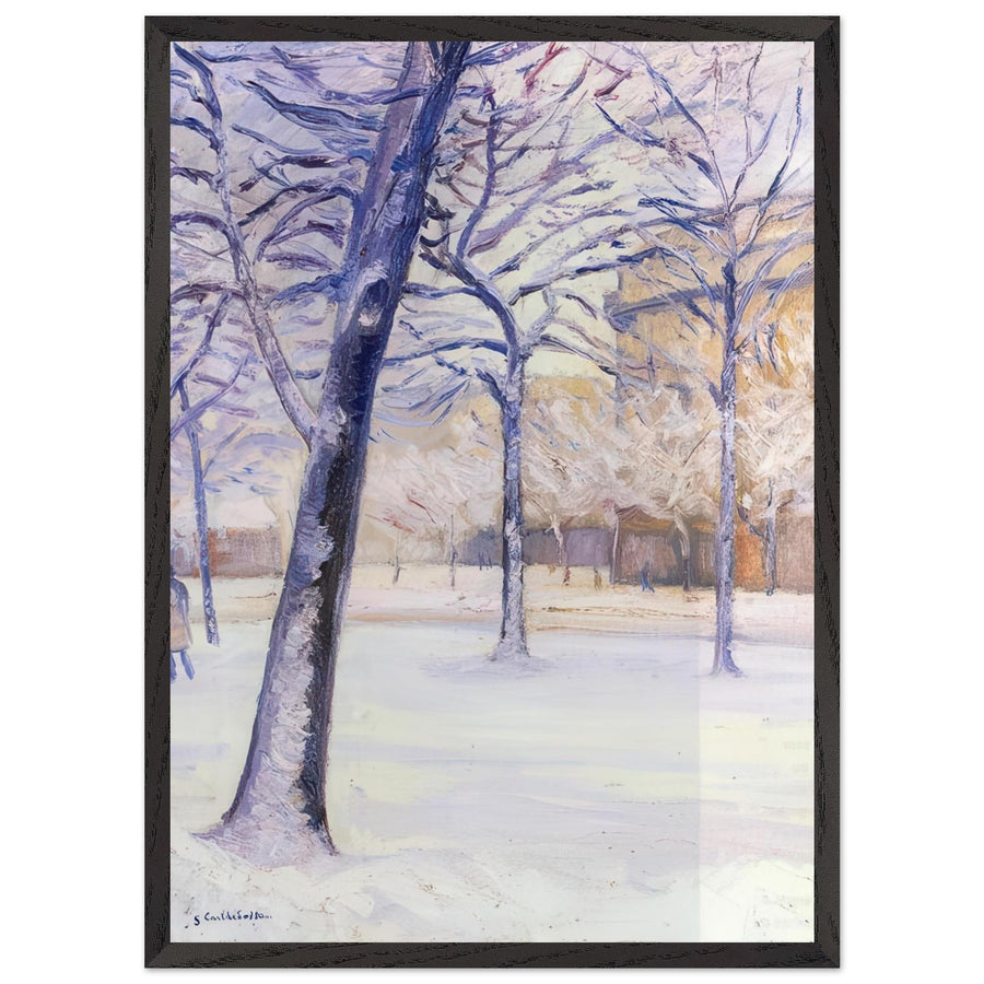 PARK IN THE SNOW by Gustave Caillebotte — Framed art print at Zephyeer