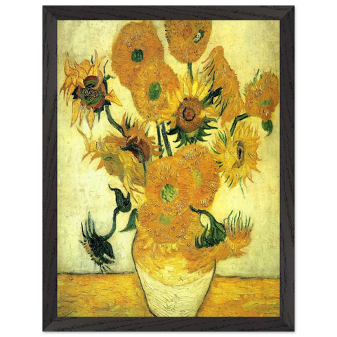 Still Life - Vase with Fourteen Sunflowers by Vincent van Gogh — Framed art print at Zephyeer