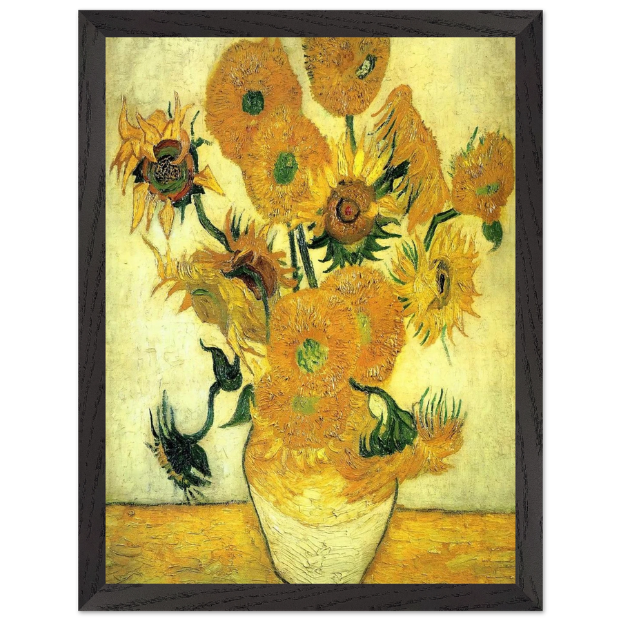 Still Life - Vase with Fourteen Sunflowers by Vincent van Gogh — Framed art print at Zephyeer