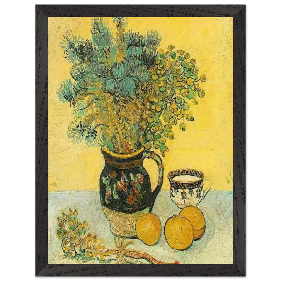 Still Life Majolica Jug with Wildflowers by Vincent van Gogh — Framed art print at Zephyeer