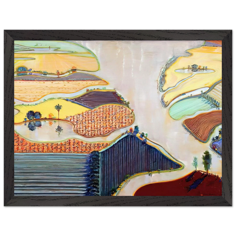 Delta Farms - 1996 by Wayne Thiebaud — Framed art print at Zephyeer
