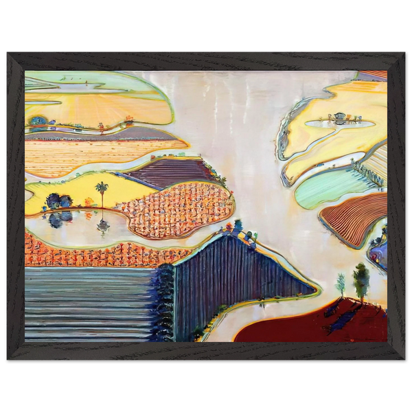 Delta Farms - 1996 by Wayne Thiebaud — Framed art print at Zephyeer