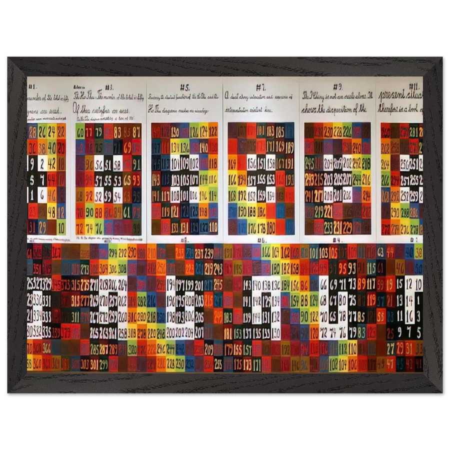 Twelve Events in a Dual Universe - 1978 by Alfred Jensen — Framed art print at Zephyeer