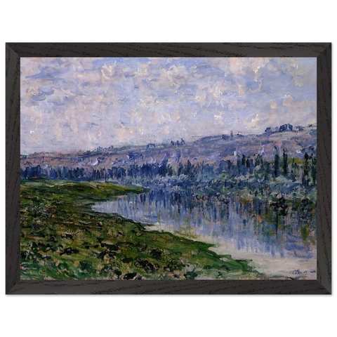 The Seine and the Chaantemesle Hills by Claude Monet — Framed art print at Zephyeer