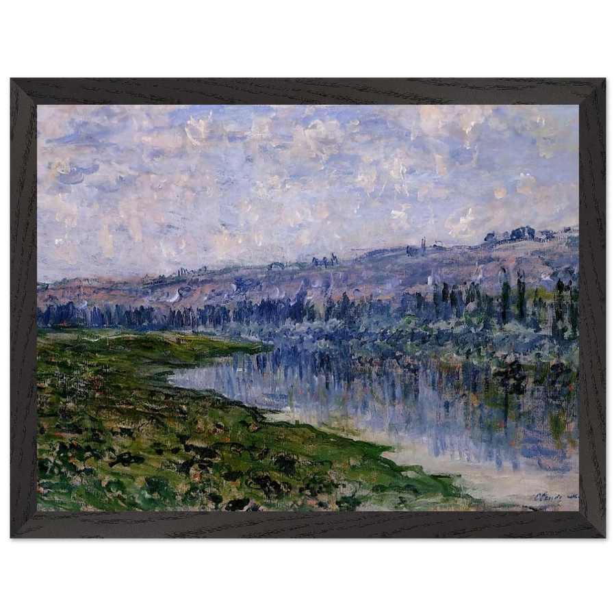 The Seine and the Chaantemesle Hills by Claude Monet — Framed art print at Zephyeer