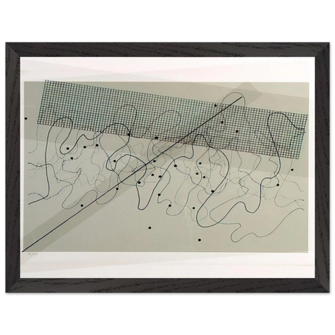 Fontana Mix Light Grey - 1981 by John Cage — Framed art print at Zephyeer