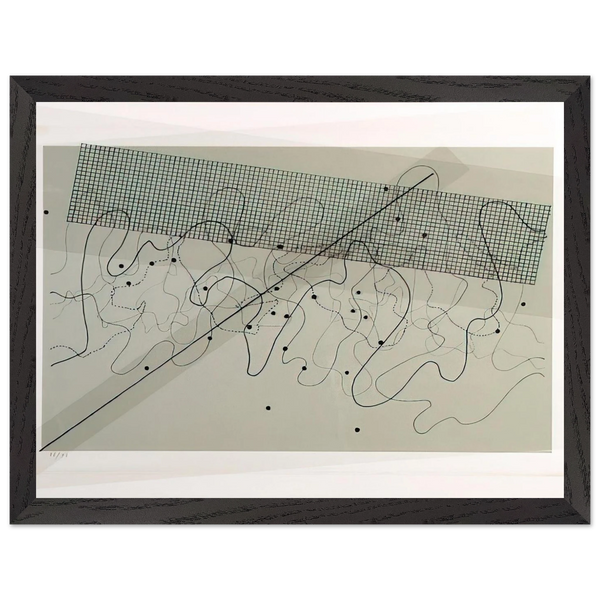 Fontana Mix Light Grey - 1981 by John Cage — Framed art print at Zephyeer