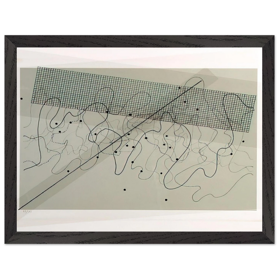 Fontana Mix Light Grey - 1981 by John Cage — Framed art print at Zephyeer